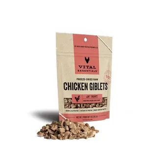 1oz Vital Essentials Cat Freeze Dried Chicken Gibl - Astro Sale